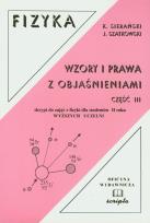 Okładka książki Fizyka Wzory i prawa z objaśnieniami część 3
