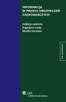 Okładka książki Informacja w prawie ubezpieczeń gospodarczych