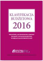 Okładka książki Klasyfikacja budżetowa 2016