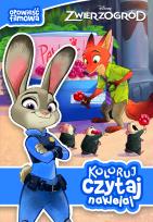 Okładka książki Koloruj, czytaj, naklejaj. Zwierzogród