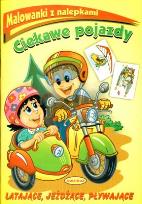 Okładka książki Malowanki z nalepkami - Ciekawe pojazdy