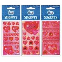 Opakowanie Naklejki Sticker BOO silver serduszka II