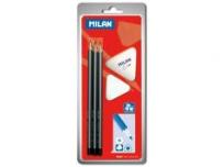 Opakowanie Ołówki trójkątne HB 3*+ trójk. gumka i temp. MILAN