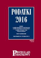 Okładka książki Podatki 2016