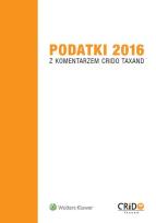 Okładka książki Podatki 2016 z komentarzem Crido Taxand