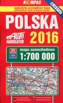 Okładka książki Polska 2016 Mapa samochodowa 1:700 000