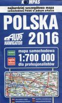 Okładka książki Polska 2016 Mapa samochodowa dla profesjonalistów 1:700 000