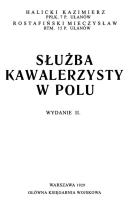 Okładka książki Służba kawalerzysty w polu
