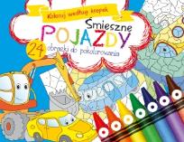 Okładka książki Śmieszne pojazdy. Koloruj według kropek