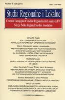 Opakowanie Studia Regionalne i Lokalne 4/2015