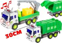 Opakowanie Auto Plastikowe Na Baterie Śmieciarka Dźwig 1:16