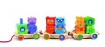Opakowanie Drewniany pociąg z klockami-zwierzątkami