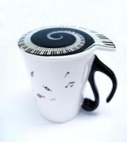 Opakowanie Kubek z pokrywką - nutki