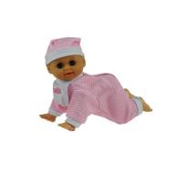 Opakowanie Lalka bobas raczkuje śmieje się mówi różowe paski