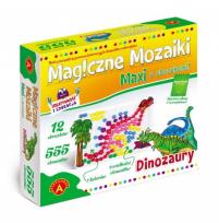 Okładka książki Magiczne mozaiki 555 elementów - Dinozaury