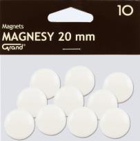 Opakowanie Magnes 20mm biały (10szt) GRAND