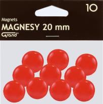 Opakowanie Magnes 20mm czerwony (10szt) GRAND