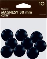 Opakowanie Magnesy 30 mm czarne 10 sztuk