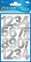 Okładka książki Naklejki odporne na pogodę- numery- srebrne