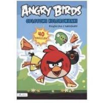 Okładka książki Odlotowe kolorowanki Angry Birds książeczka z naklejkami