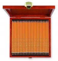 Opakowanie Ołówek grafitowy 8b-10h  24 szt.uki kasetka drewniana