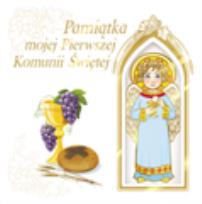 Okładka książki Pamiątka mojej  Pierwszej Komunii Świętej z aniołkiem