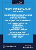 Okładka książki Prawo administracyjne Zbiór przepisów 20.01.2016