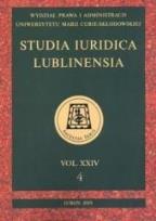 Okładka książki Studia Iuridica Lublinensia T.24. 4/2015