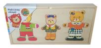 Opakowanie Układanka drewniana para misi z dzieckiem do ubierania