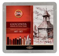 Opakowanie Zestaw artystyczny średni Gioconda Sepia w metalowej kasetce