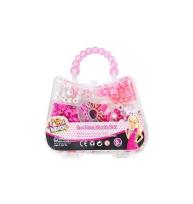 Opakowanie Zestaw koralików w plastikowej torebeczce różowy