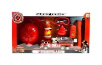 Opakowanie Zestaw strażaka straż pożarna wóz + kask + gaśnica