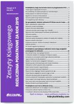 Okładka książki Zeszyty Księgowego nr 5 Rozliczenia podatkowe za rok 2015