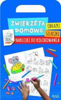 Okładka książki Zwierzęta domowe Obrazki szlaczki naklejki do kolorowania