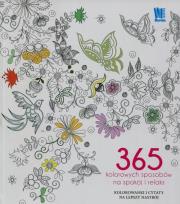 Okładka książki 365 kolorowych sposobów na spokój i relaks. Kolorowanki