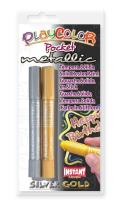 Opakowanie Farby w sztyfciePlaycolor pocket metallic srebrny i złoty