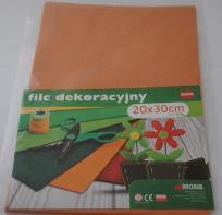 Opakowanie Filc w arkuszach 20cm x 30cm cielisty 5 sztuk