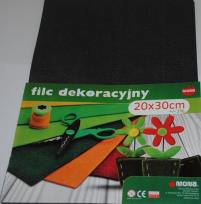 Opakowanie Filc w arkuszach 20cm x 30cm Kolor szary 5 sztuk