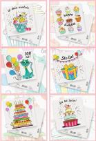 Opakowanie Karnety - Urodziny 15x15 MIX pakiet (12szt)