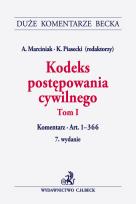 Okładka książki Kodeks postępowania cywilnego. Tom I. Komentarz do art. 1-366