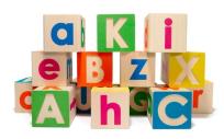Opakowanie Kolorowy Alfabet Małe i Duże Litery Drewniane Klocki