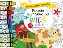 Okładka książki Koloruj według numerów.Wesoła wyprawa na wieś