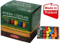 Opakowanie Kreda kolorowa gruba niebrudząca, niepyląca 50 sztuk