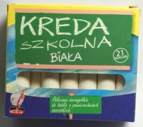 Opakowanie Kreda okrągła gruba biała 21 sztuk