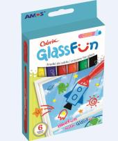 Okładka książki Kredki do szkła GlassFun 6 kolorów AMOS