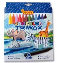 Opakowanie Kredki świecowe trójkątne 24 kolory JOVI