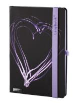 Opakowanie Notes A5 Night Light czarny/fiolet linia