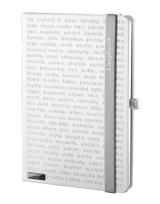 Opakowanie Notes A5 The One biały z szarą gumką kratka