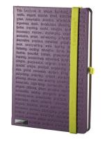 Opakowanie Notes A5 The One indygo z zieloną gumką kratka