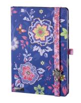 Opakowanie Notes A6 Flowers Beauty niebieski kratka